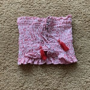 american eagle scrunch tube top